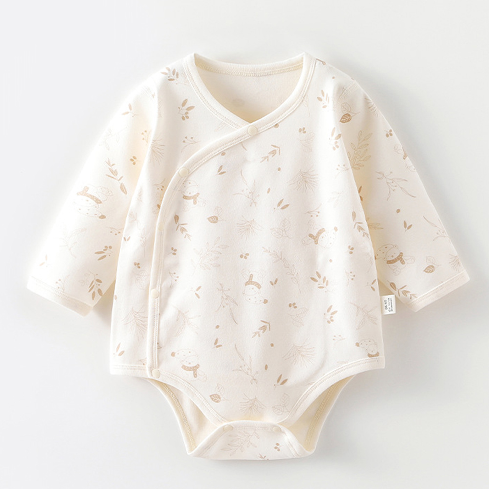 Newborn Baby Girl Romper Floral - 아기 여아 바디수트 긴팔 100% 면