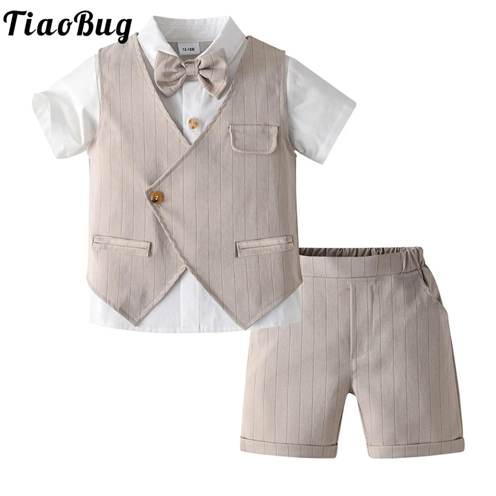 Baby Boy Suit Set Baptism - 아기 남자 정장 의상, 라펠 반팔