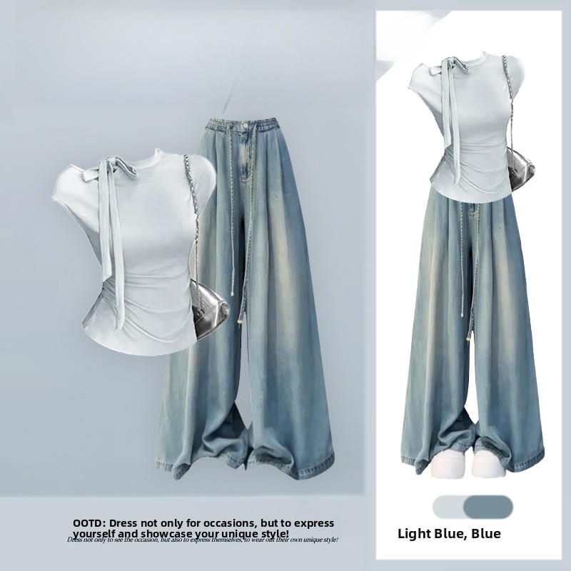 Maternity Wear - 우아한 여름 의상 여성용 젠틀하고 달콤한