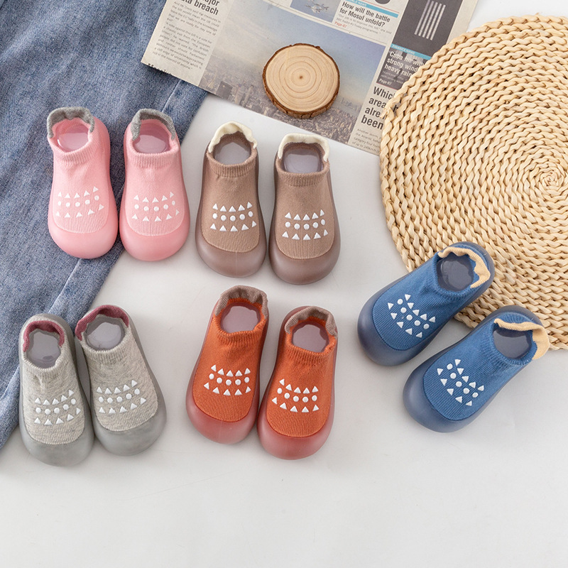 Unisex Baby Socks Non Slip - 아기 바닥 신발 파란색과 분홍색 아기