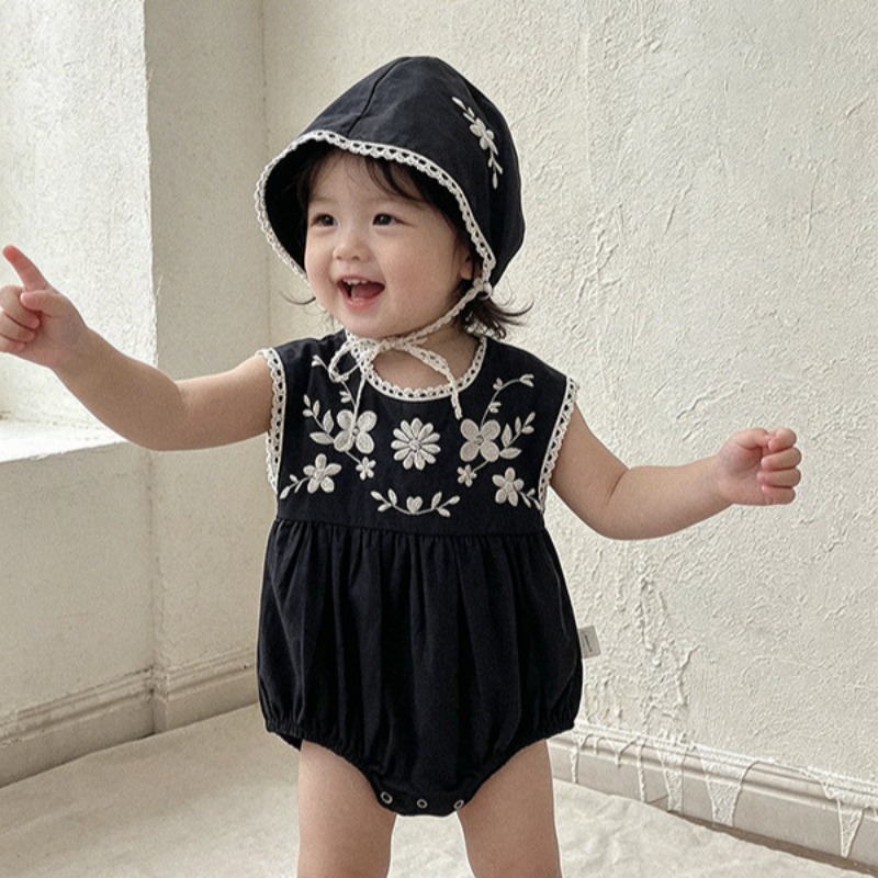 Baby Summer Linen Sleeveless Jumpsuit - ZOETOPKID 여름 유아 아기 소녀 점프