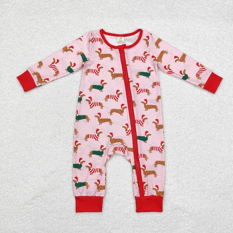 Cotton Baby Onesies Zipper - 8.21y 대나무 소재 아기 남아용 크리스마스