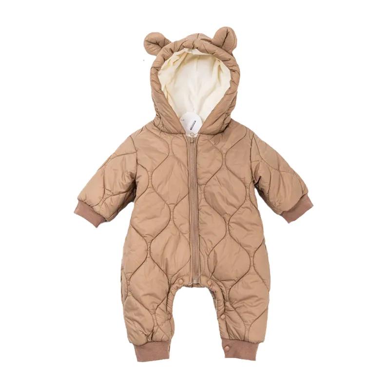 Cotton Baby Onesies Zipper - 신생아 아기 Romper 겨울 두꺼운 면화