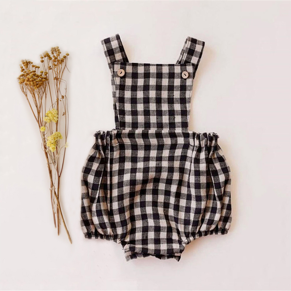 Baby Summer Linen Sleeveless Jumpsuit - 신생아 소년 소녀 Romper 0-2Y 여름
