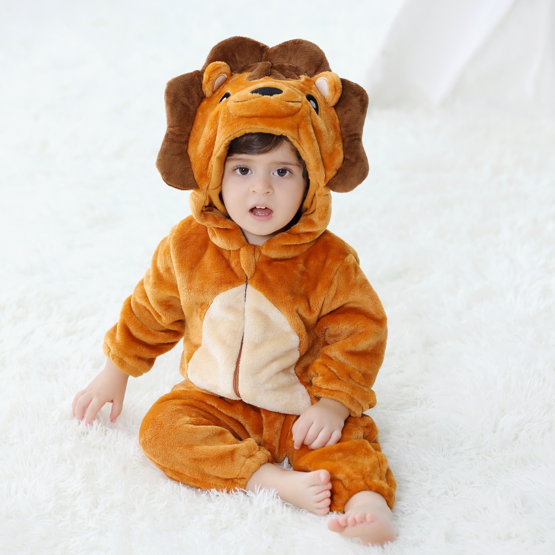 신생아 아기 귀여운 사자 동물 만화 Romper 옷 소 - Cotton Baby Onesies Zipper 리뷰 및 가격
