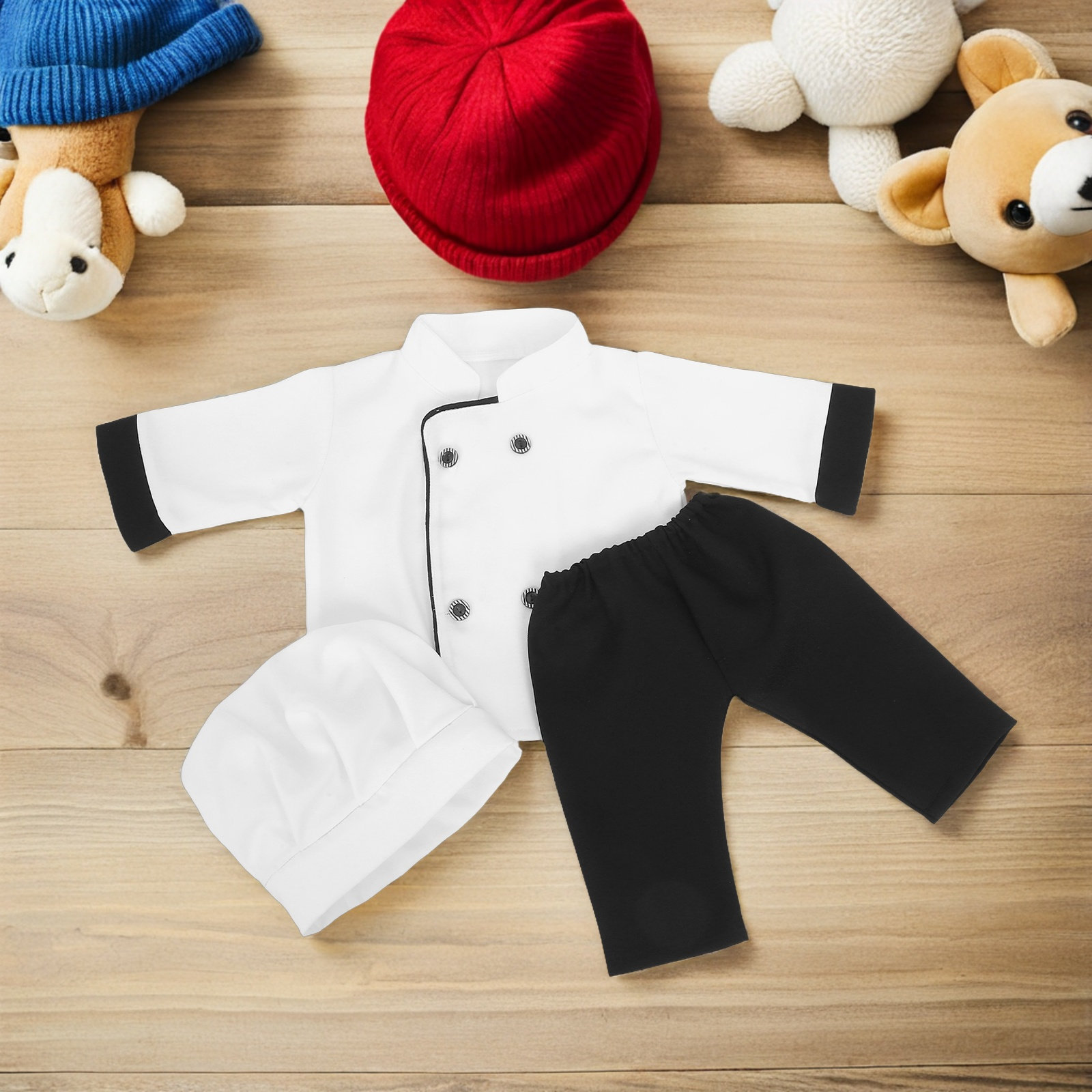 1 세트 유아 요리사 의상 아기 사진 촬영 의상 신생아 - Infant Photography Props Outfit 리뷰 및 가격
