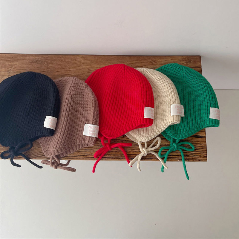 겨울 따뜻한 어린이 귀 보호 모자 솔리드 컬러 모직 아 - Infant Beanie Hat With Ears 리뷰 및 가격
