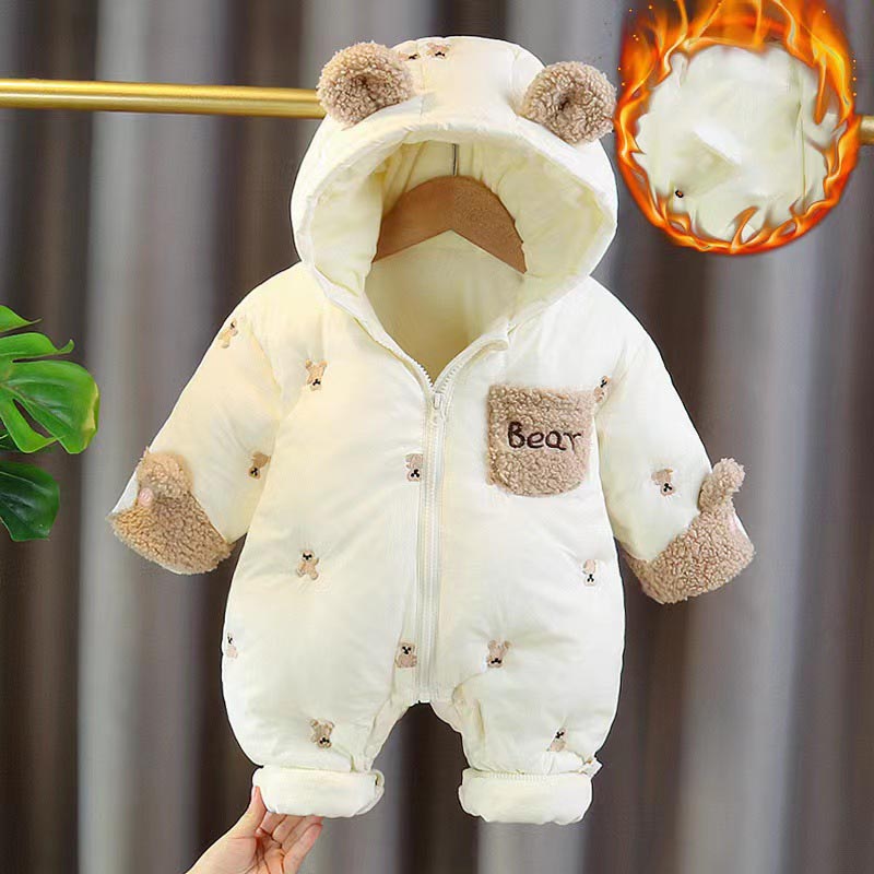 겨울 신생아 아기 Romper 두꺼운 면화 점프 슈트  - Cotton Baby Onesies Zipper 리뷰 및 가격