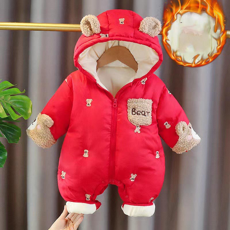 겨울 신생아 아기 Romper 두꺼운 면화 점프 슈트  - Cotton Baby Onesies Zipper 리뷰 및 가격