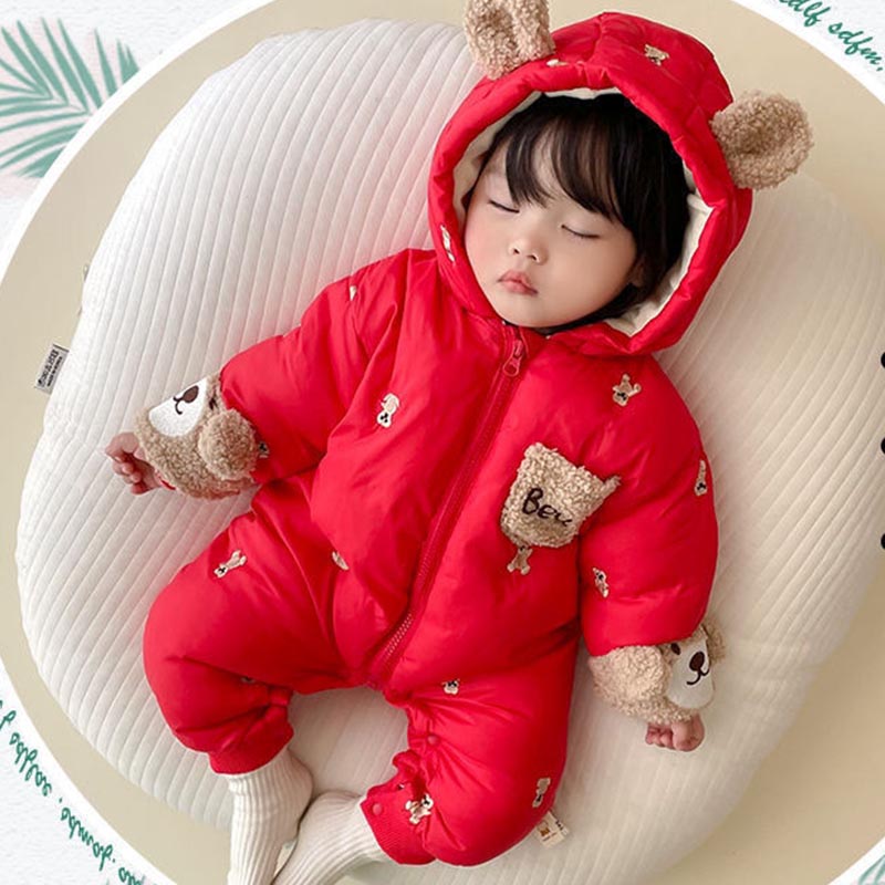 겨울 신생아 아기 Romper 두꺼운 면화 점프 슈트  - Cotton Baby Onesies Zipper 리뷰 및 가격