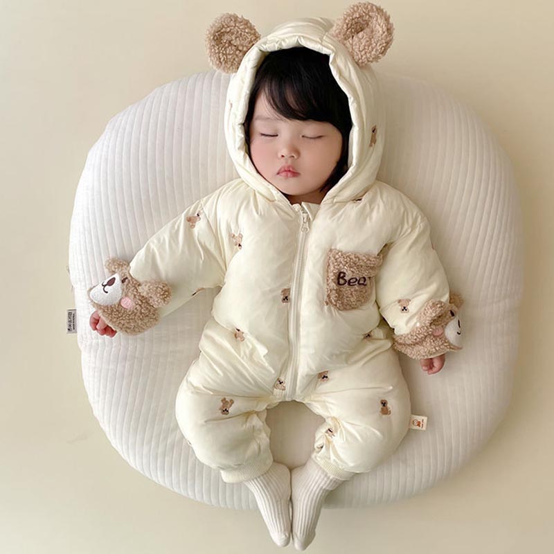 겨울 신생아 아기 Romper 두꺼운 면화 점프 슈트  - Cotton Baby Onesies Zipper 리뷰 및 가격