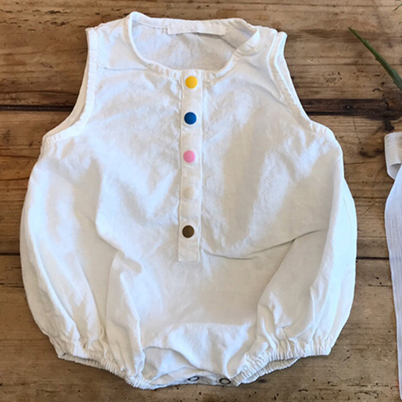 리넨 코튼 롬퍼, 여름 민소매 유아 점프수트, 유아 소 - Baby Summer Linen Sleeveless Jumpsuit 리뷰 및 가격