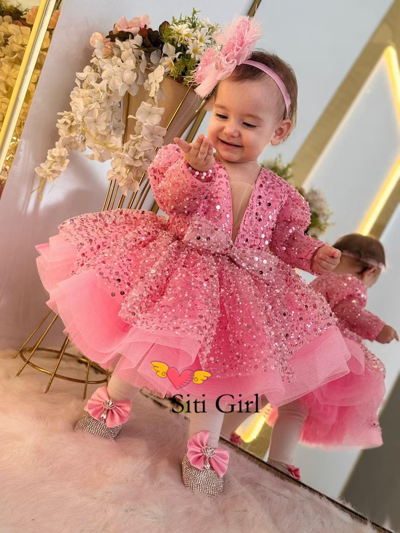 핑크 공주 아기 드레스 꽃의 소녀 드레스 아기 소녀 미 - Toddler Girl Tulle Party Dress 리뷰 및 가격