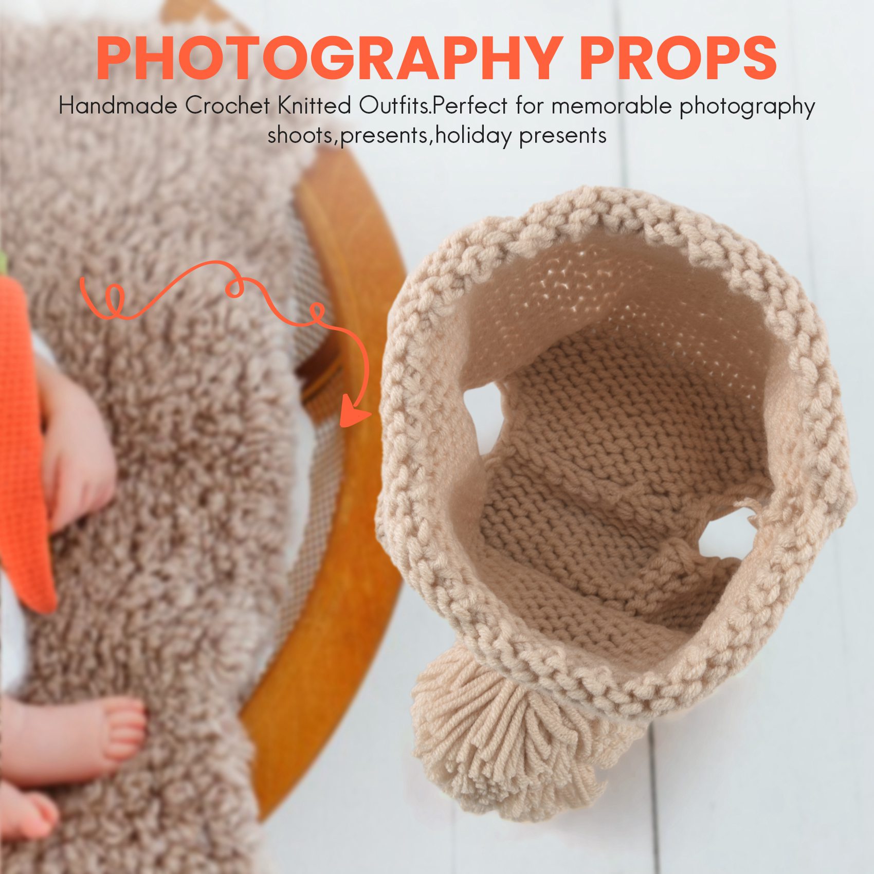ABJA-신생아 사진 촬영 소품 유아 남아 여아 니트  - Infant Photography Props Outfit 리뷰 및 가격