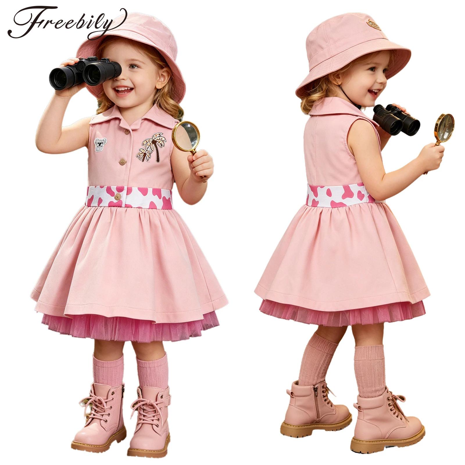 유아 여아 동물원 관리자 의상 민소매 귀여운 동물 자수 - Toddler Girl Tulle Party Dress 리뷰 및 가격