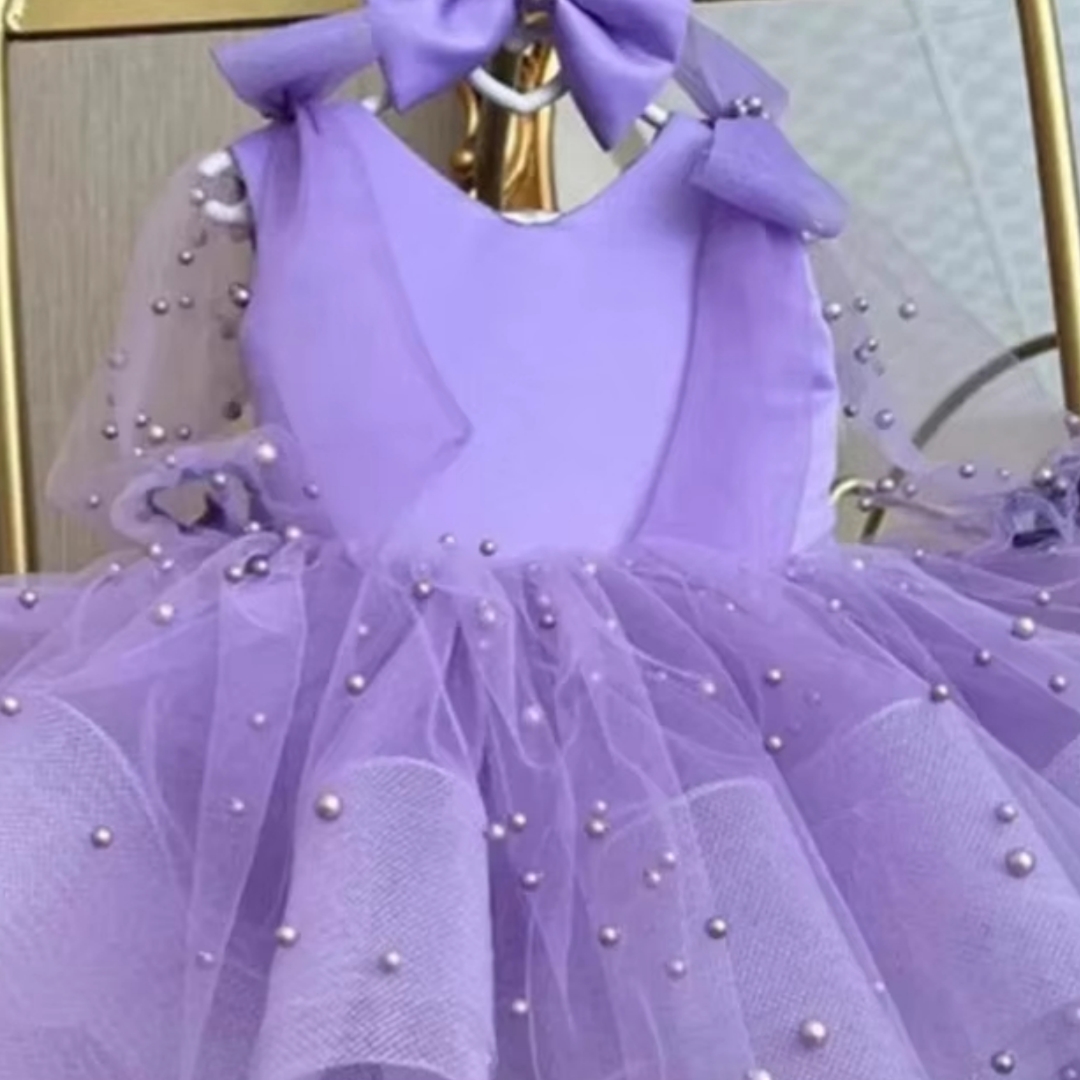 맞춤 제작 달콤한 라벤더 진주 세례식 튀튀 드레스 어린 - Toddler Girl Tulle Party Dress 리뷰 및 가격