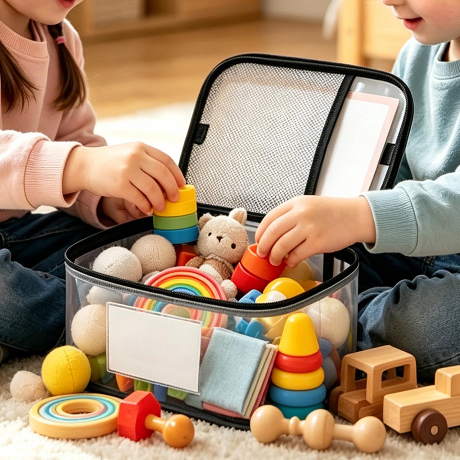 장난감 보관 가방 6개, 투명 퍼즐 정리 파우치(라벨  - Nursery 리뷰 및 가격