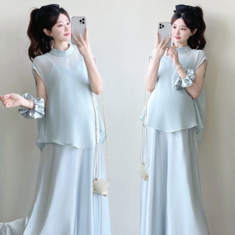 2026 새로운 임산부 여름 드레스 짧은 소매 탑 드레 - Maternity Wear 리뷰 및 가격