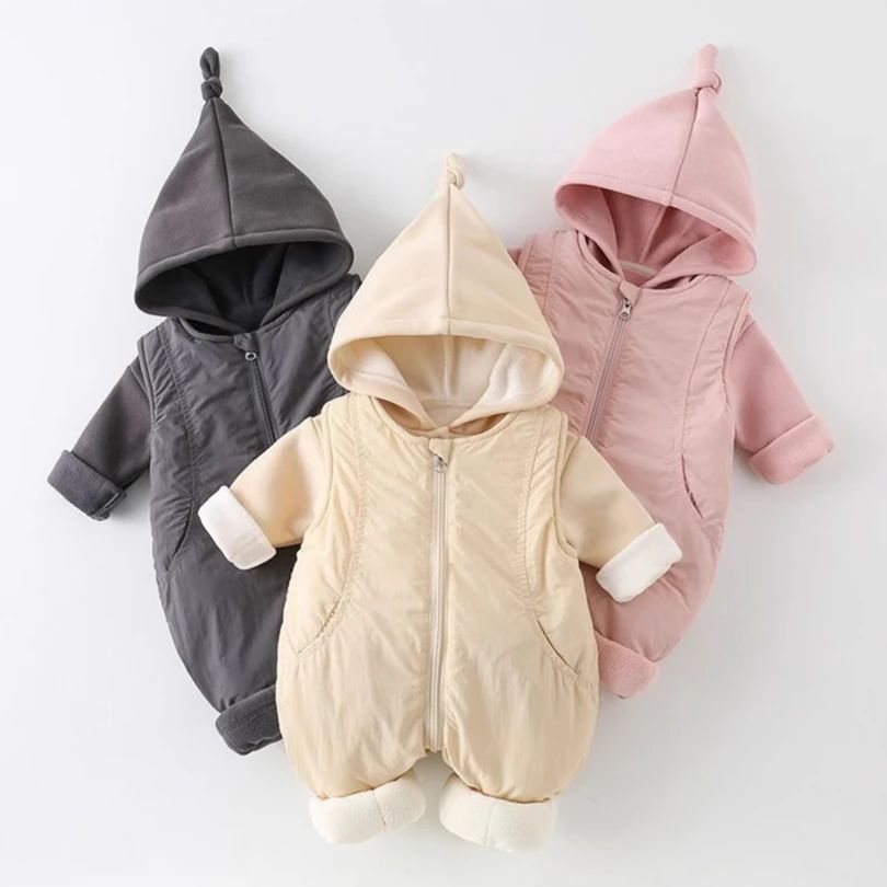 겨울 두꺼운 면 아기 롬퍼 유니섹스 신생아 면 패딩 수 - Cotton Baby Onesies Zipper 리뷰 및 가격