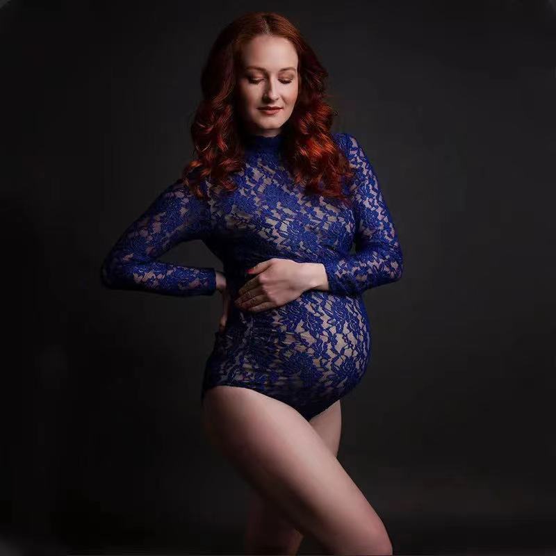 레이스 출산 사진 소품 점프 슈트, 신축성 있는 임신  - Maternity Wear 리뷰 및 가격