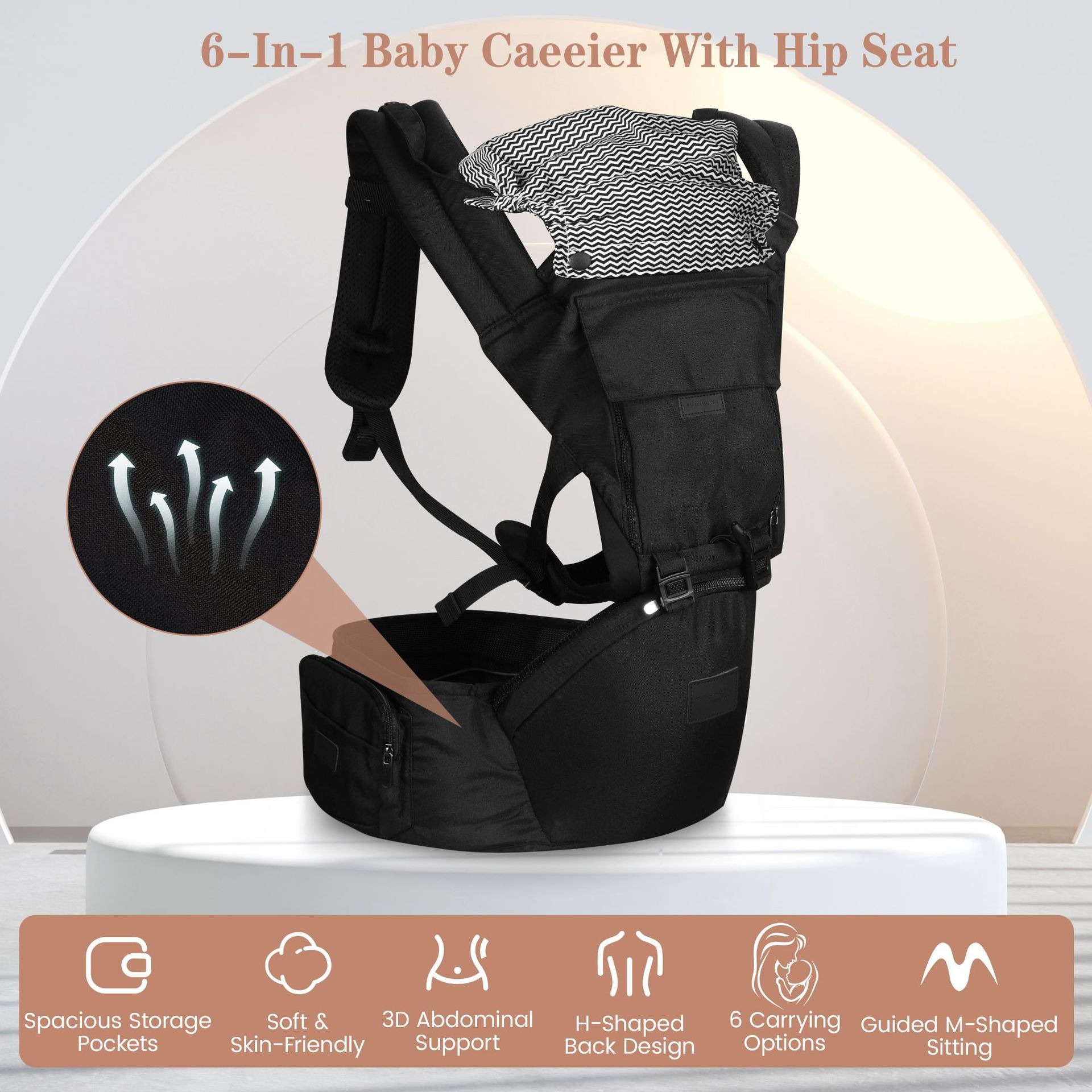 힙시트가 있는 아기띠, 인체공학적 6 in 1 아기띠  - Ergonomic Baby Carrier Newborn To Toddler 리뷰 및 가격