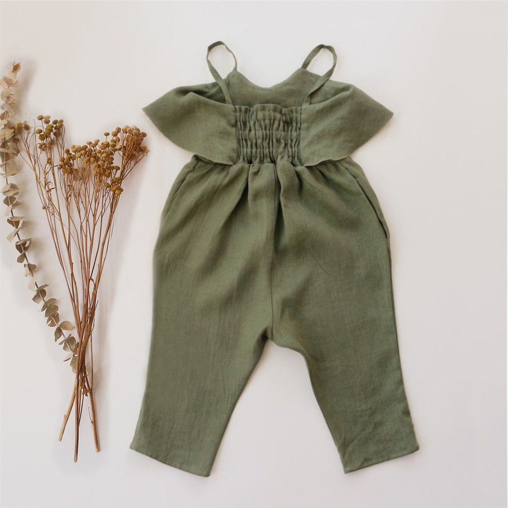 아기 소녀 여름 옷, 유아 소녀 롬퍼, 유아 소녀 점프 - Baby Summer Linen Sleeveless Jumpsuit 리뷰 및 가격