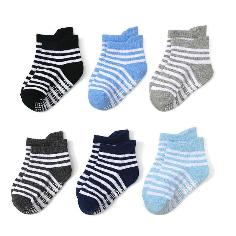 6팩 아기 바닥 양말 줄무늬 통기성 면 소재 미끄럼 방 - Unisex Baby Socks Non Slip 리뷰 및 가격