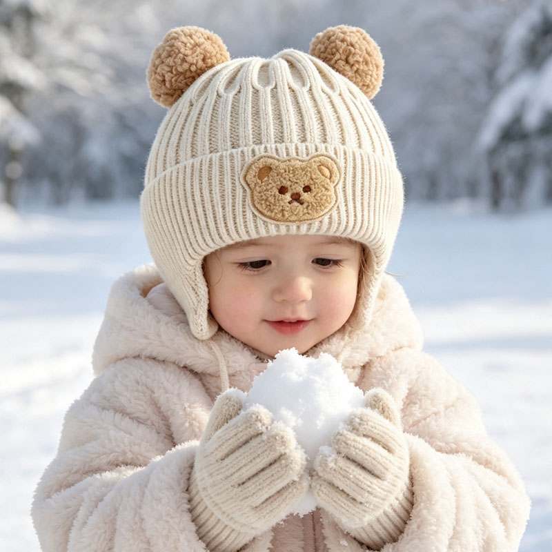1-10개 아기 곰 귀 니트 비니 모자 부드럽고 따뜻한 - Infant Beanie Hat With Ears 리뷰 및 가격