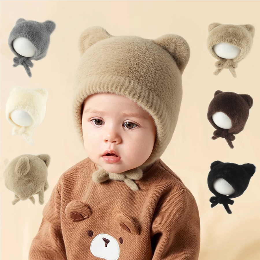 귀여운 만화 아기 니트 모자 겨울 따뜻한 유아용 털 귀 - Infant Beanie Hat With Ears 리뷰 및 가격