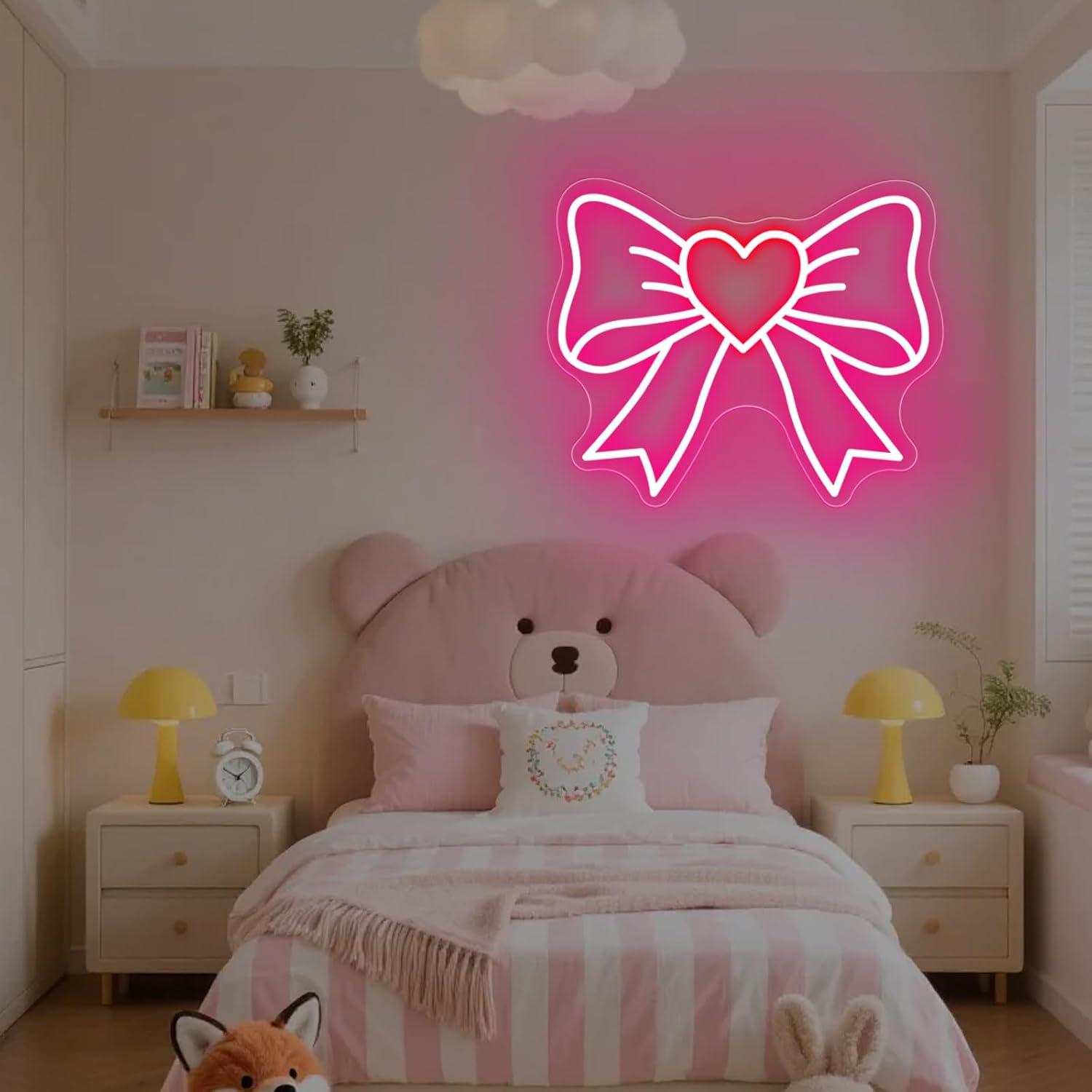 보우 네온사인 USB 디머블 LED 네온 조명, 소녀방 - Nursery 리뷰 및 가격
