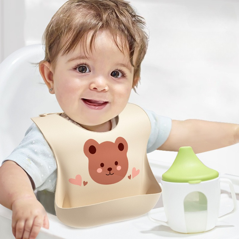 방수 아기 턱받이 부드러운 실리콘 스카프 귀여운 만화  - Waterproof Baby Bibs Silicone 리뷰 및 가격