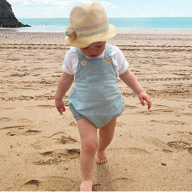 2025 여름 신생아 남아 여아 롬퍼 점프수트 오버올  - Baby Summer Linen Sleeveless Jumpsuit 리뷰 및 가격