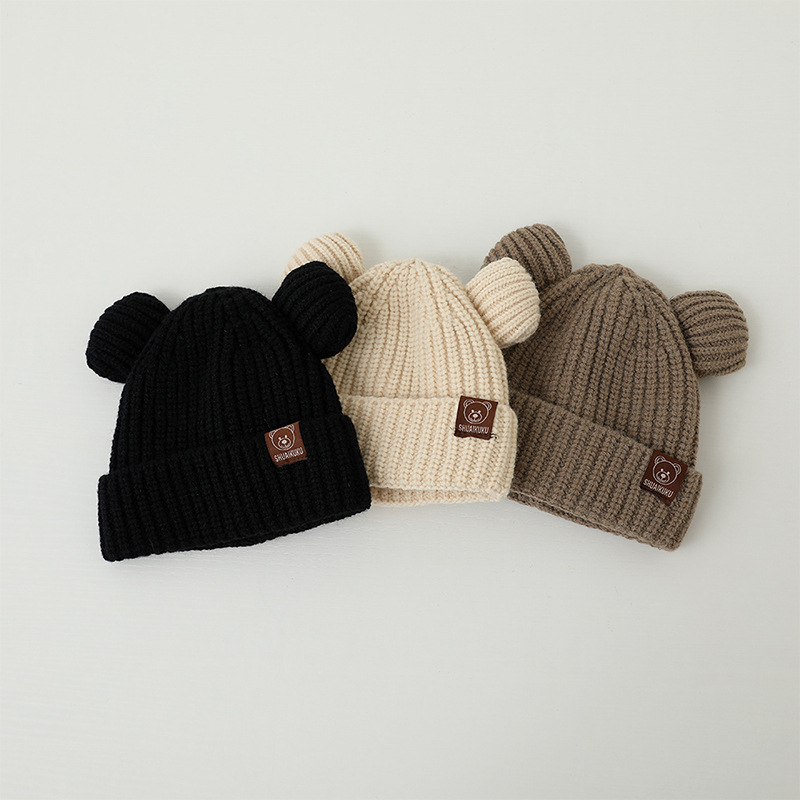 곰 아기 겨울 모자 만화 귀 따뜻한 니트 어린이 모자  - Infant Beanie Hat With Ears 리뷰 및 가격