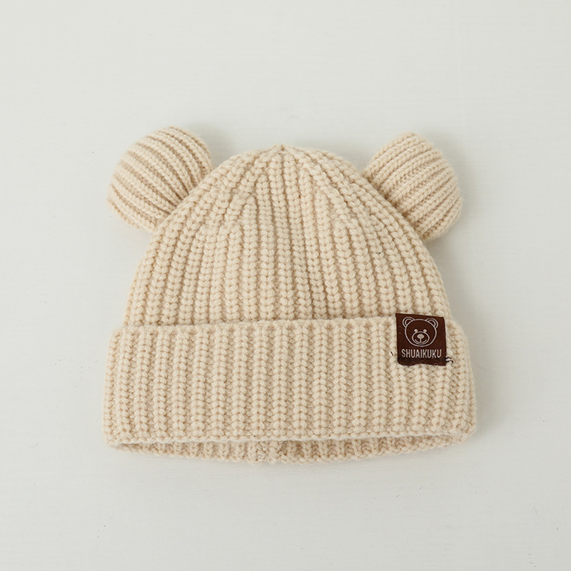 곰 아기 겨울 모자 만화 귀 따뜻한 니트 어린이 모자  - Infant Beanie Hat With Ears 리뷰 및 가격