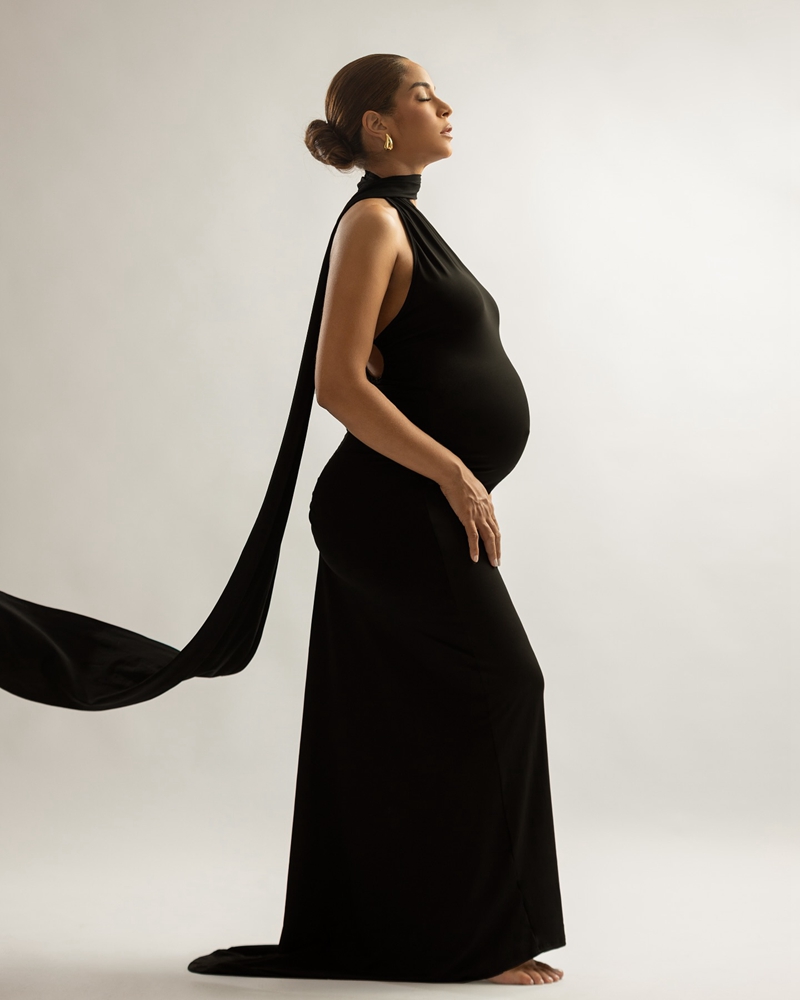 섹시한 백리스 임부복 드레스, 사진 촬영용 바디콘 가운 - Maternity Wear 리뷰 및 가격