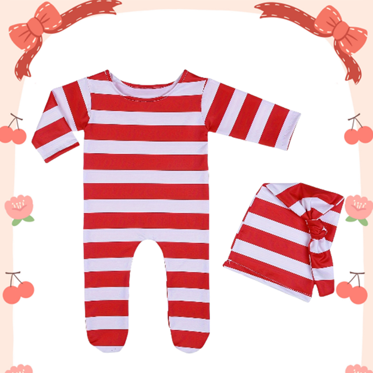 Ylsteed 모자와 칼라가 있는 신생아 레드 점프수트 - Infant Photography Props Outfit 리뷰 및 가격