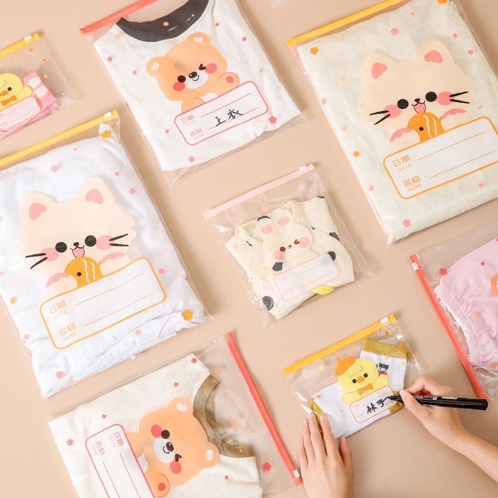 새로운 10PCS 만화 멀티 사이즈 보관 가방 휴대용  - Baby Clothes 리뷰 및 가격