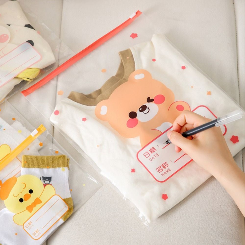 새로운 10PCS 만화 멀티 사이즈 보관 가방 휴대용  - Baby Clothes 리뷰 및 가격