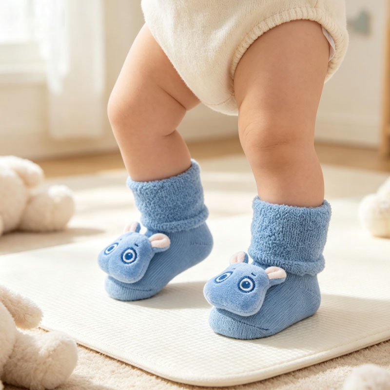 1/3/5켤레 두꺼운 루프 테리 아기 양말 미끄럼 방지 - Unisex Baby Socks Non Slip 리뷰 및 가격