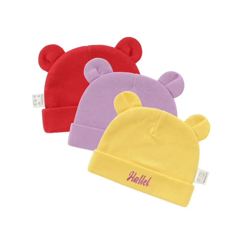 유니섹스 맞춤 아기 이름 비니 신생아 유기농 면 비비  - Infant Beanie Hat With Ears 리뷰 및 가격
