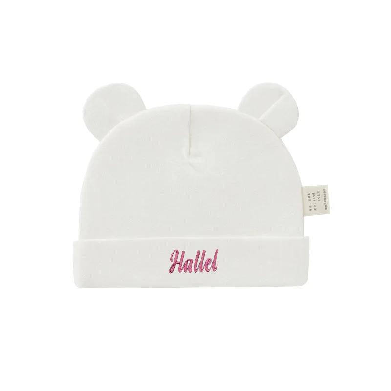 유니섹스 맞춤 아기 이름 비니 신생아 유기농 면 비비  - Infant Beanie Hat With Ears 리뷰 및 가격
