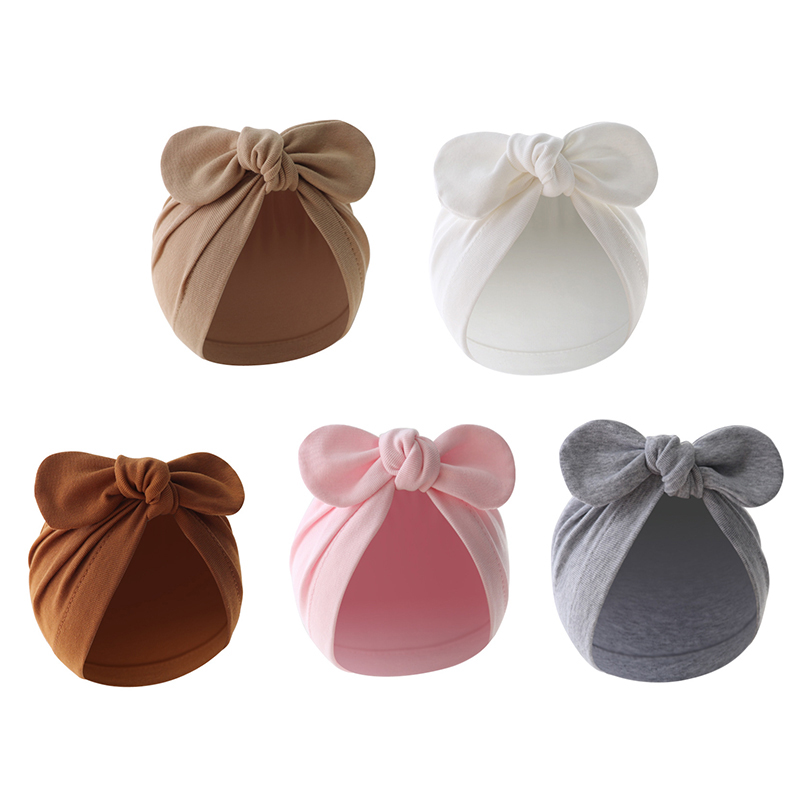 귀여운 토끼 귀 아기 터번 모자, 단색 유아 비니 모자 - Infant Beanie Hat With Ears 리뷰 및 가격
