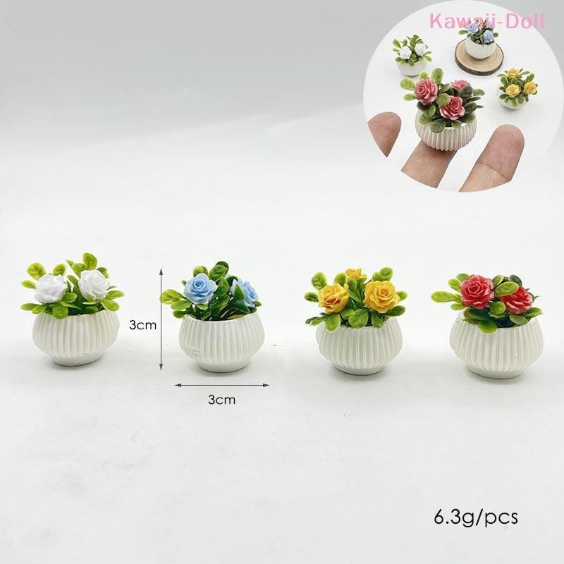 1Pcs 소형 미니 장미 식물 화분에 심은 식물 모델  - Diapering 리뷰 및 가격
