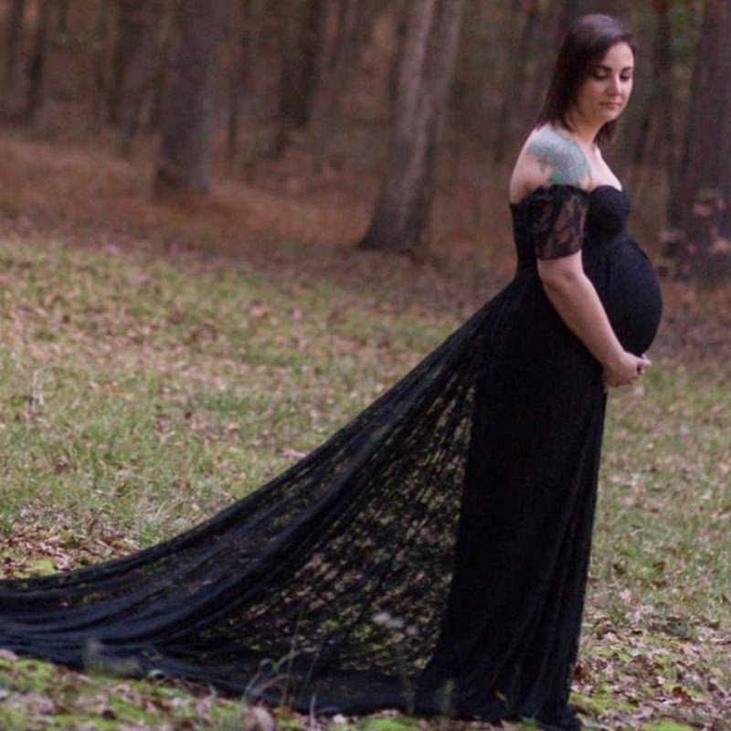 섬세한 레이스와 임신 중 신체 변화를 위한 흐르는 기차 - Maternity Wear 리뷰 및 가격