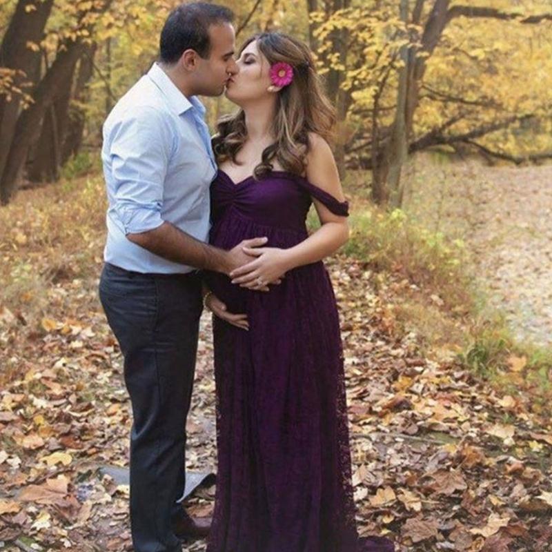 섬세한 레이스와 임신 중 신체 변화를 위한 흐르는 기차 - Maternity Wear 리뷰 및 가격