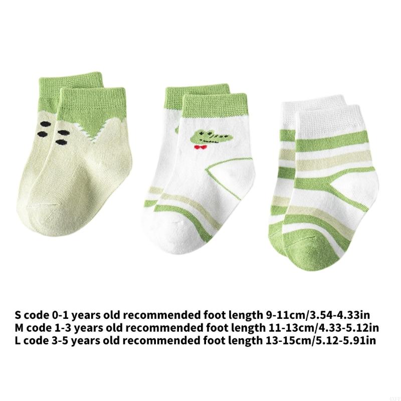 3 쌍 통기성 유아 양말 원활한 건설 면화 유아 양말  - Unisex Baby Socks Non Slip 리뷰 및 가격